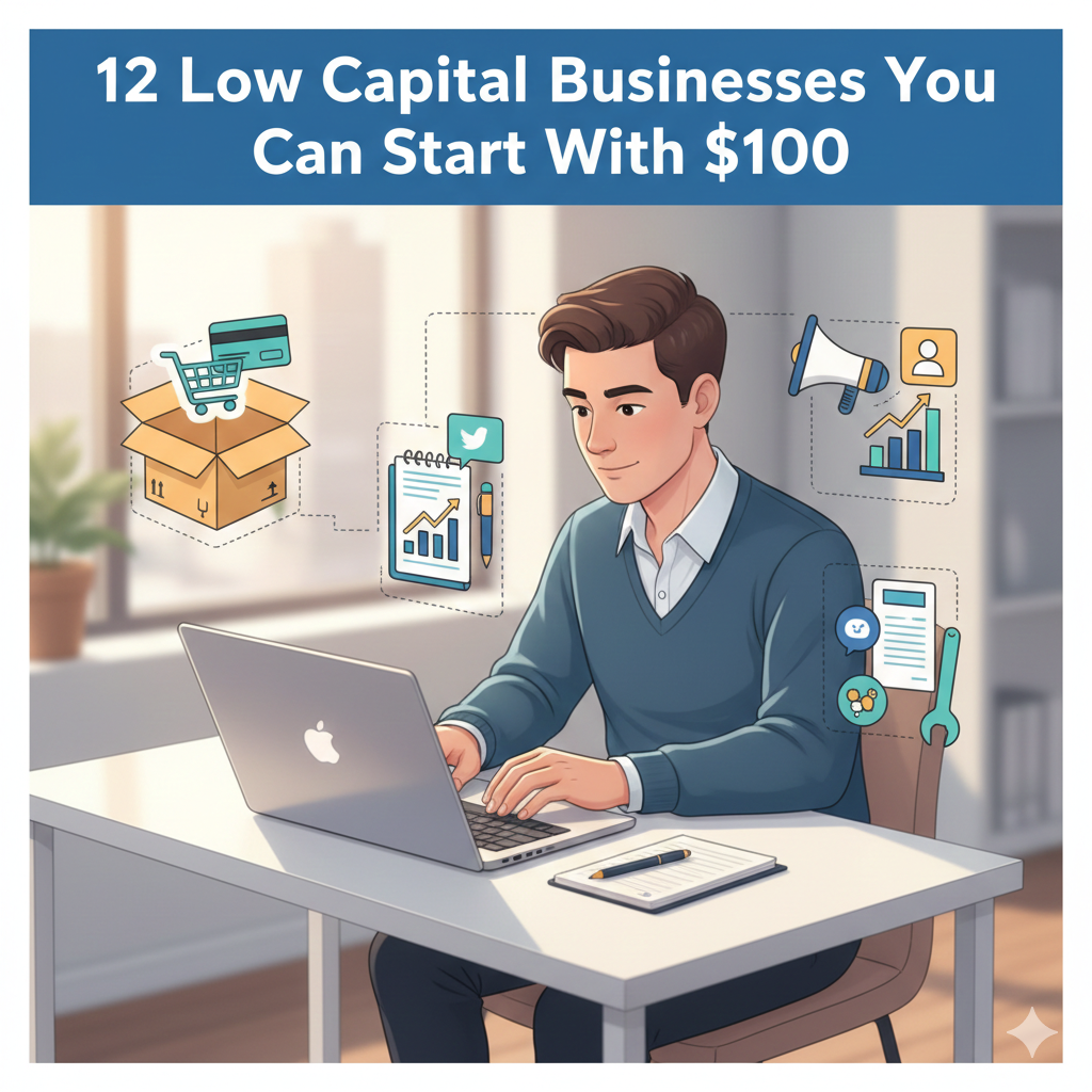 12 (Low Capital) Businesses You Can Start with $100 in 2026