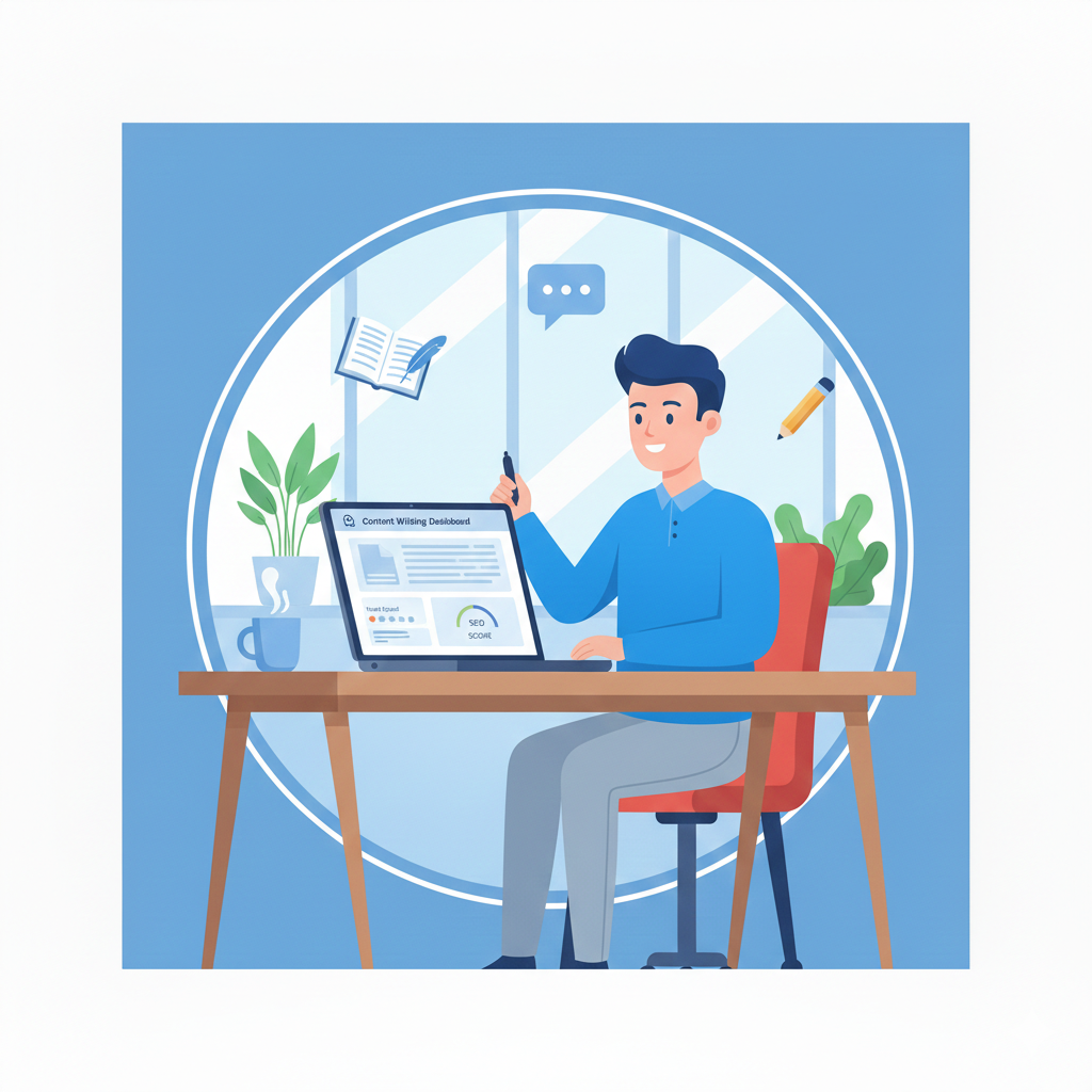 Freelance writer working on a laptop offering writing services as a small business