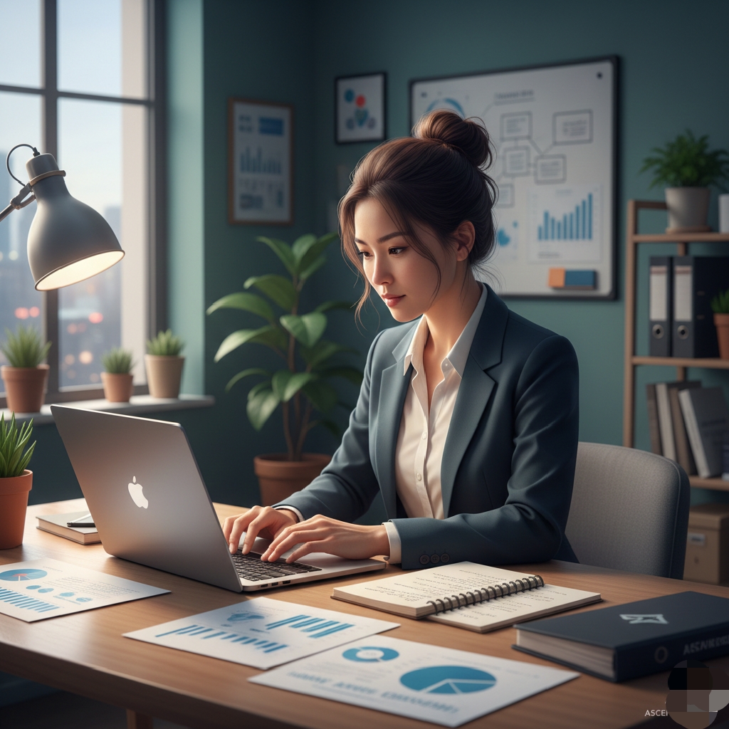 Business plan for startups explained through an entrepreneur working on a startup plan with financial notes and business strategy