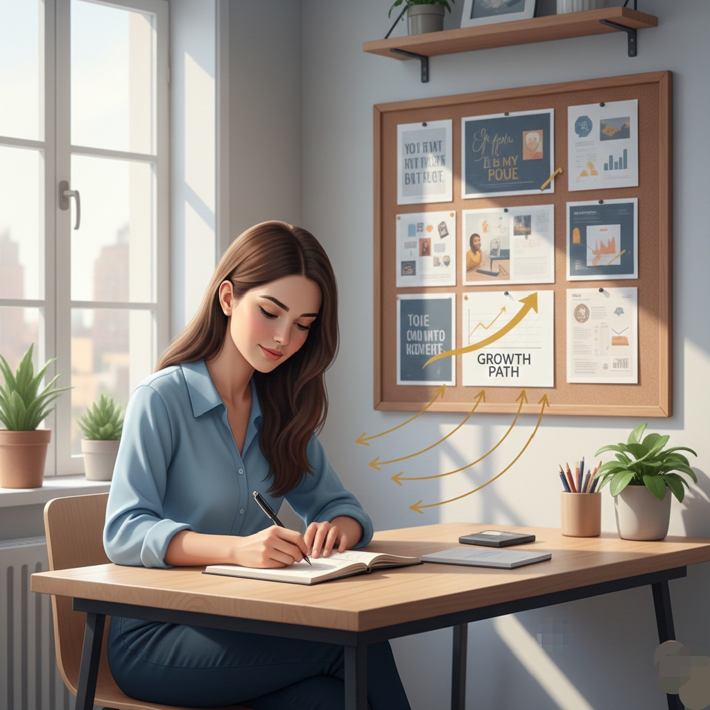 Business plan for startups illustrating goal setting, vision planning, and business growth strategy