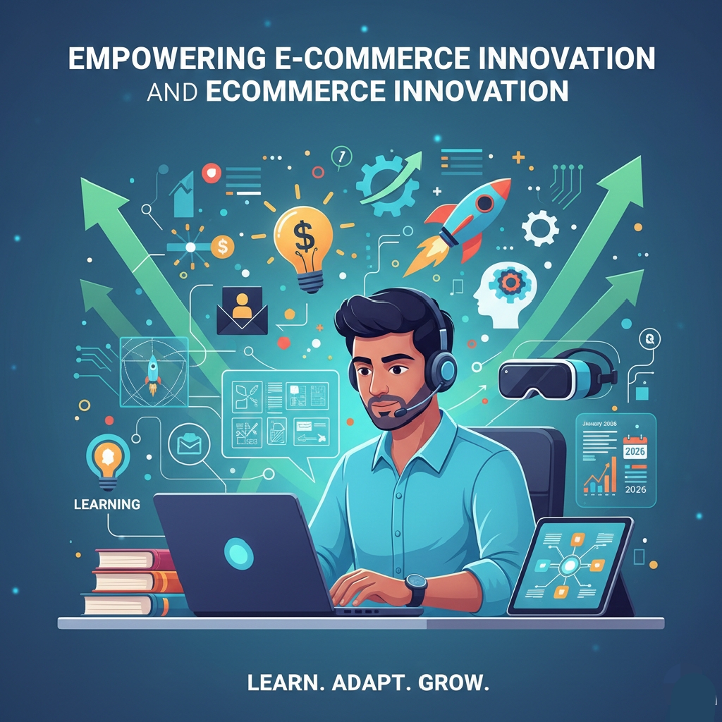 ecommerce business tips encouraging continuous learning, innovation, and long-term ecommerce business growth