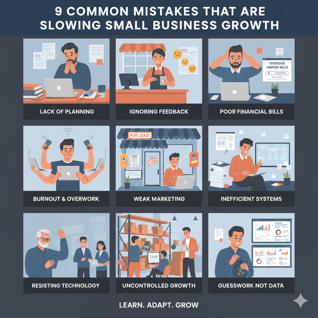 9 Common Mistakes That Are Slowing Your Small Business Growth