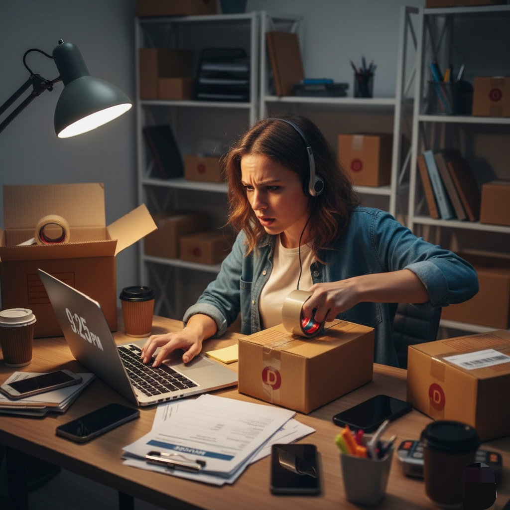 Entrepreneur trying to do everything alone and limiting small business growth.
