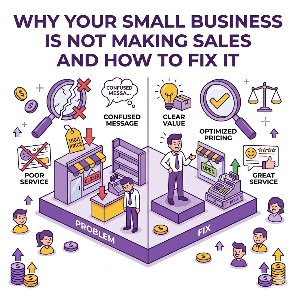 WHY YOUR SMALL BUSINESS IS NOT MAKING SALES (AND HOW TO FIX IT FAST)
