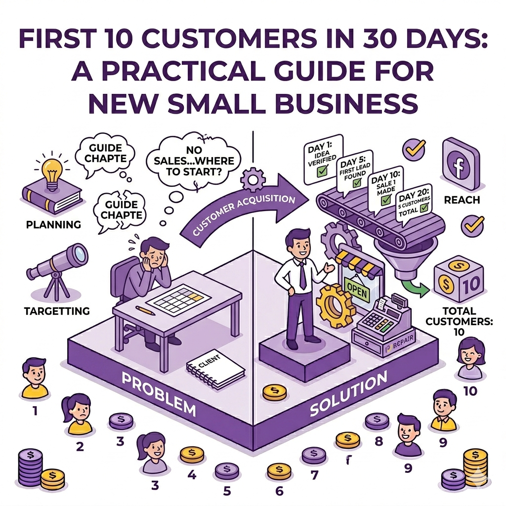  First 10 Customers in 30 Days: A Practical Guide for New Small Businesses