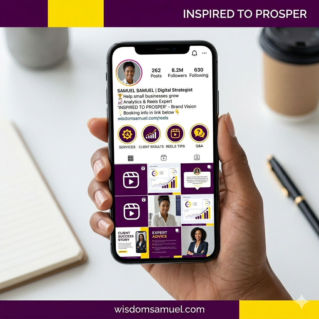 Optimized Instagram business profile for trust and customer conversion