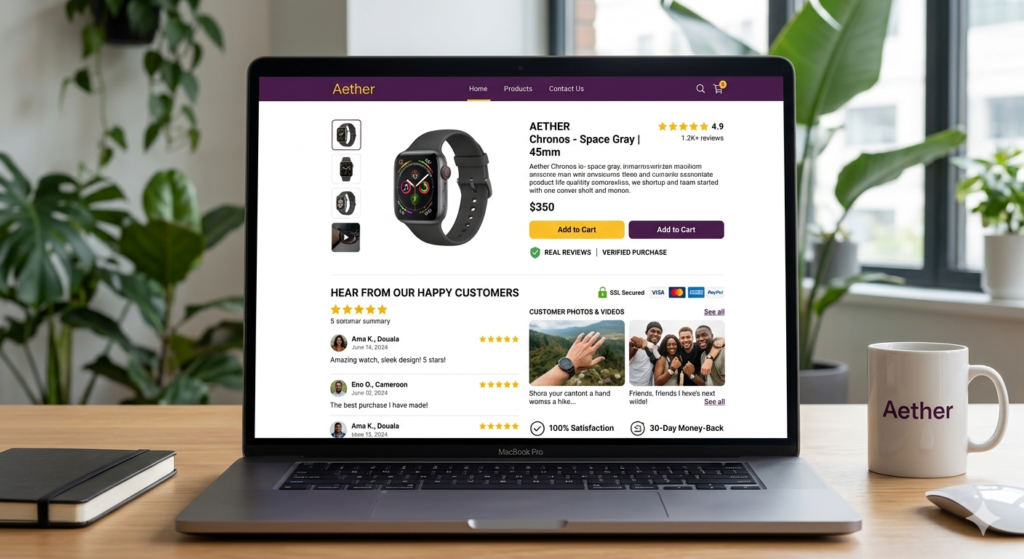 HOW TO ATTRACT CUSTOMERS TO AN ONLINE STORE WITHOUT RUNNING ADS IN 2026 Customer reviews and social proof increasing trust in an online store