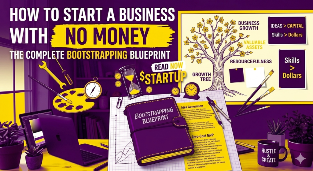 Home HOW TO START A BUSINESS WITH NO MONEY IN 2026: THE COMPLETE BOOTSTRAPPING BLUEPRINT
