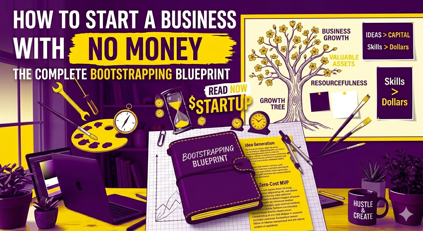 HOW TO START A BUSINESS WITH NO MONEY IN 2026: THE COMPLETE BOOTSTRAPPING BLUEPRINT