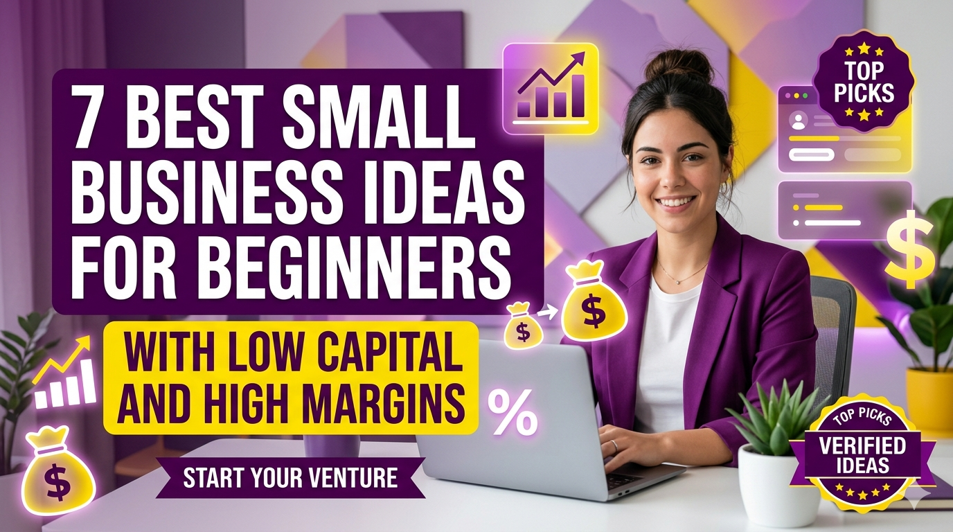 7 BEST SMALL BUSINESS IDEAS FOR BEGINNERS WITH LOW CAPITAL AND HIGH PROFIT MARGINS