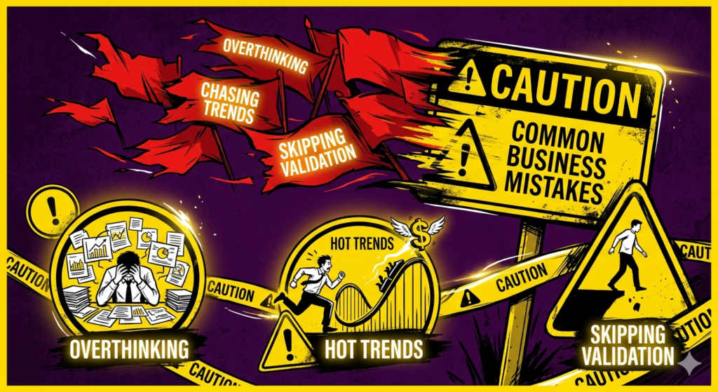 Common mistakes people make when choosing a business idea.