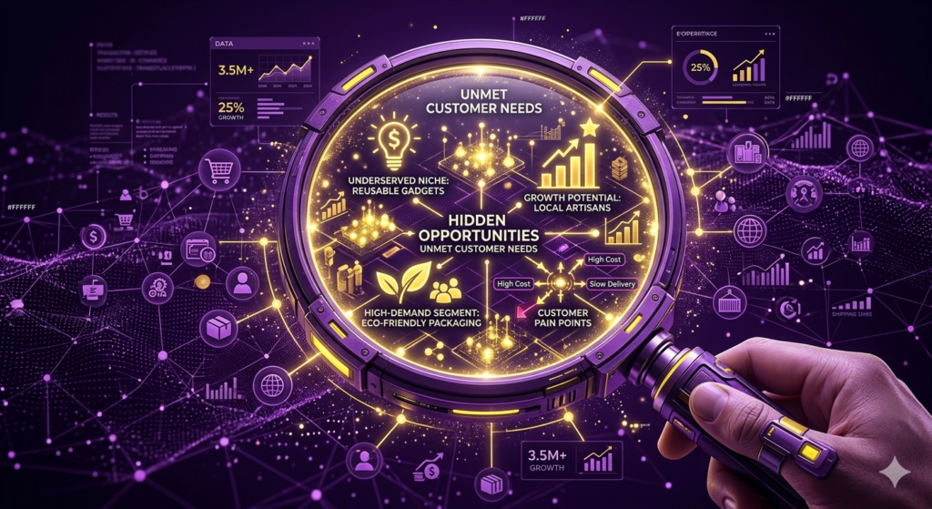 Finding a profitable business niche by identifying market gaps