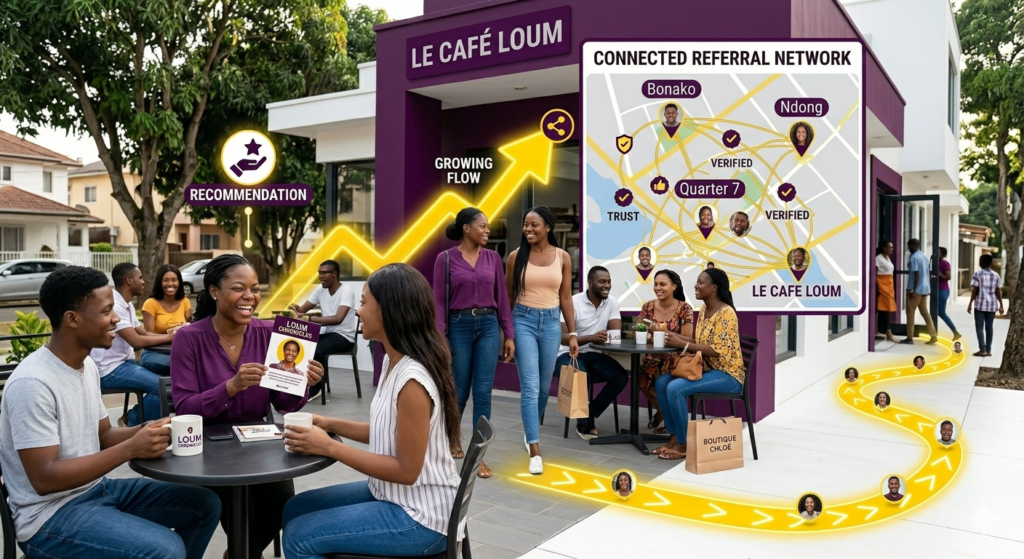 Customer referral system for local marketing strategies for small businesses