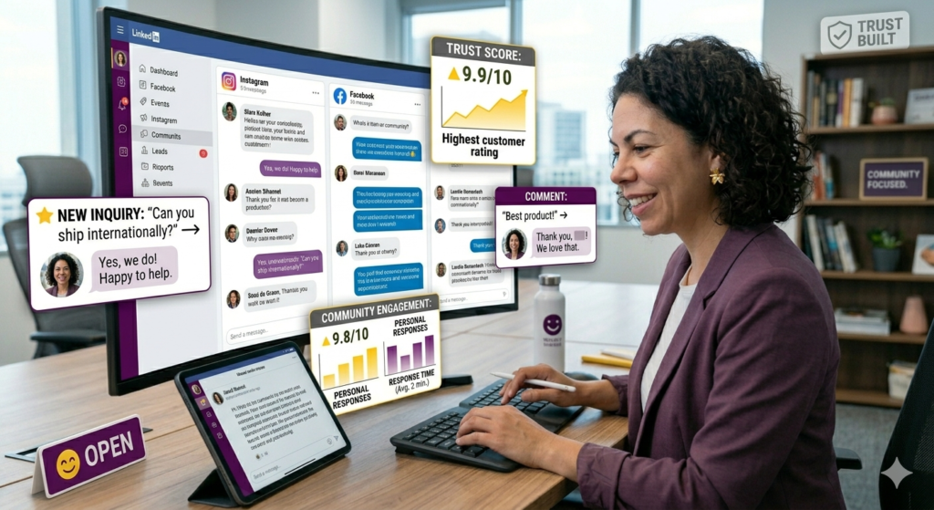 Social media engagement strategies that help small businesses build customer relationships
