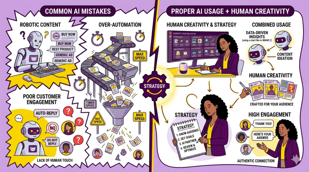 Common mistakes when implementing AI marketing strategies for small businesses
